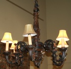 Carved Wood Chandelier