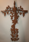 Handsomely detailed cast iron antique grave marker
